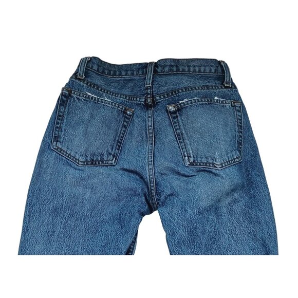 Reformation Jeans Womens 25 Stevie Ultra High Rise Straight Leg Denim Raw Hem - Picture 8 of 11